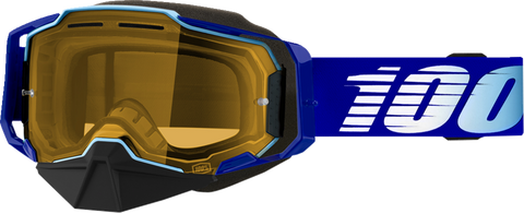 100% Armega Snow Goggles - Royal - Yellow 50007-00004