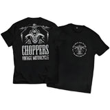 Retro and Vintage Graphic Cotton T-shirt Unisex For Biker