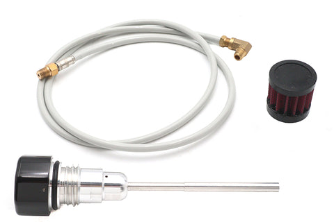 Oil Tank Vented Dipstick Black - V-Twin Mfg.