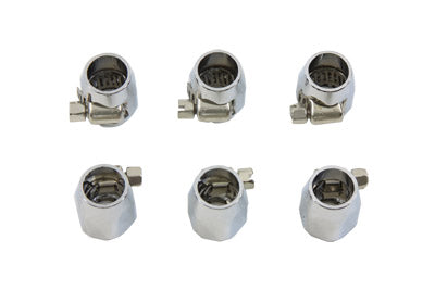 Hex Chrome Econo Seal Hose End - V-Twin Mfg.