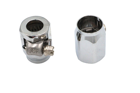 Hex Chrome Econo Seal Hose End - V-Twin Mfg.
