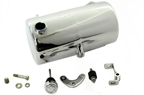 Chrome Round Oil Tank Side Fill - V-Twin Mfg.