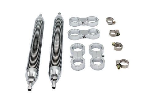 Oil Cooler Set Twin Style Billet Chrome - V-Twin Mfg.