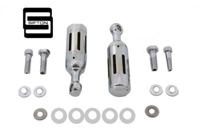 Sifton Dual Canister Set Chrome - V-Twin Mfg.