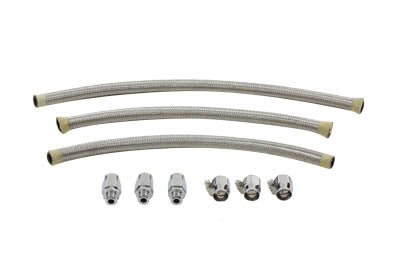 Custom Stainless Steel Oil Line Kit - V-Twin Mfg.