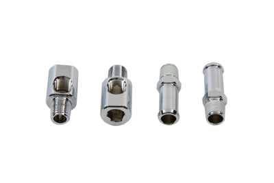 Allen Oil Pump Fitting Set Chrome - V-Twin Mfg.