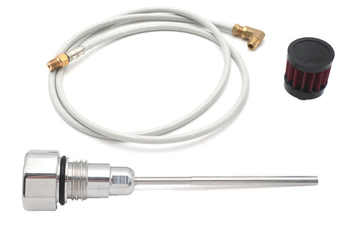 Oil Tank Vented Dipstick Polished - V-Twin Mfg.