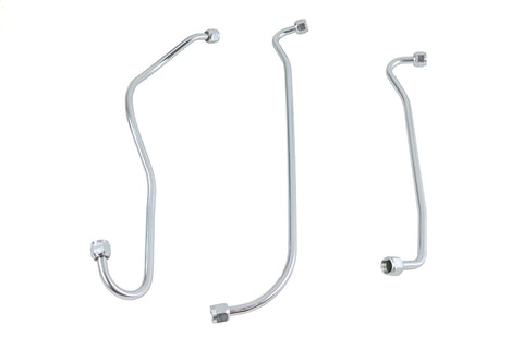 U/UL Oil Line Set Zicad Plated - V-Twin Mfg.