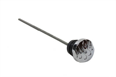 Chrome Oil Fill Dipstick Flame - V-Twin Mfg.