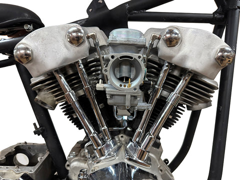 Knucklehead/Shovelhead Top Y Oil Line Braided - V-Twin Mfg.
