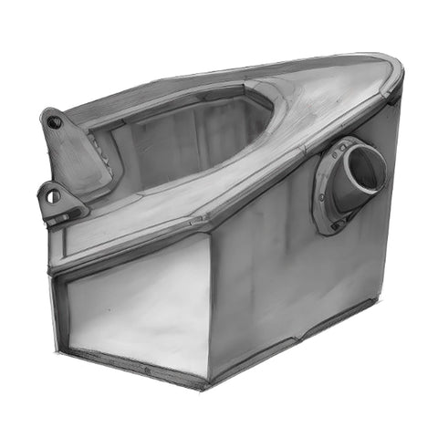 XL Rigid Oil Tank Raw - V-Twin Mfg.