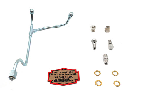 Knucklehead Banjo Oil Line Kit Zicad Plated - V-Twin Mfg.