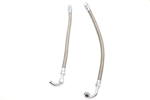 Big Twin Oil Line Set 3 Piece Stainless Steel - V-Twin Mfg.