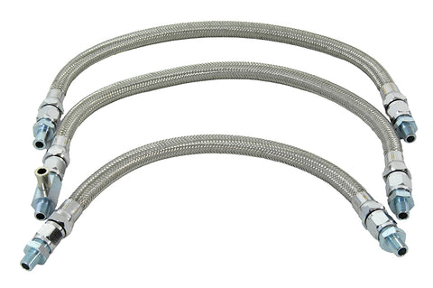 Stainless Steel Oil Line Set 3 Piece - V-Twin Mfg.