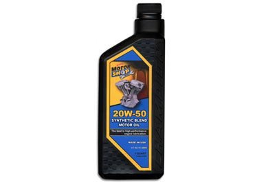 20-50W Motorshop Ready Oil Synthetic Blend - V-Twin Mfg.