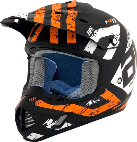AFX FX-17 Helmet - Attack - Matte Black/Orange - XS 0110-7154