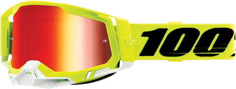 100% Racecraft 2 Goggles - Fluo Yellow - Red Mirror 50010-00004