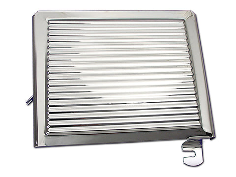 Chrome Ribbed Battery Side Cover - V-Twin Mfg.