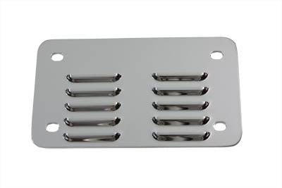 License Plate Backing Plate Louvered Style Chrome - V-Twin Mfg.