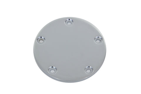 Smooth Flat Ignition System Cover 5-Hole Chrome - V-Twin Mfg.