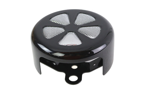 5 Spoke Round Horn Cover Black - V-Twin Mfg.
