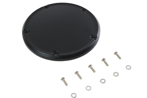 M8 Flat Black 5-Hole Smooth Derby Cover - V-Twin Mfg.