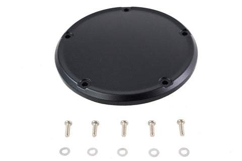 M8 Wrinkle Black 5-Hole Smooth Derby Cover - V-Twin Mfg.