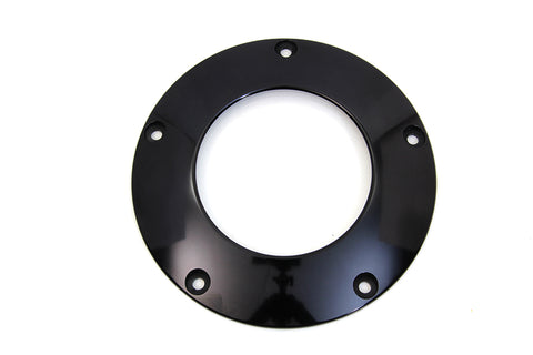 Black 5-Hole C-Thru Derby Cover - V-Twin Mfg.