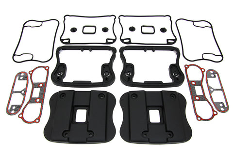 Top Rocker Box Cover and D-Ring Kit Black - V-Twin Mfg.