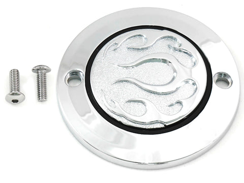 Chrome 2-Hole Flame Point Cover - V-Twin Mfg.