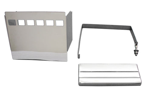 Battery Cover Kit Chrome Slotted - V-Twin Mfg.