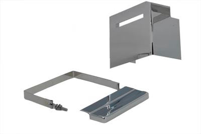Battery Cover Kit Chrome Slotted - V-Twin Mfg.