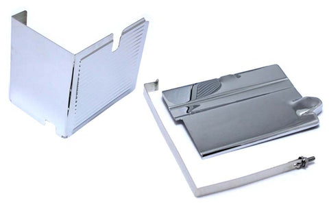 Battery Cover Kit Chrome Ribbed - V-Twin Mfg.