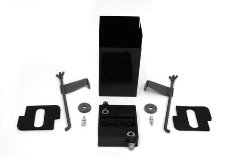 Black 6 Volt Battery Box Kit - V-Twin Mfg.