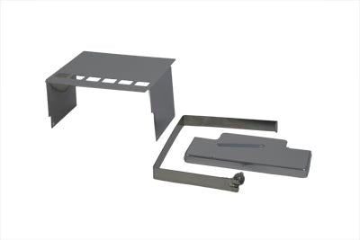 Battery Cover Kit Chrome Slotted - V-Twin Mfg.