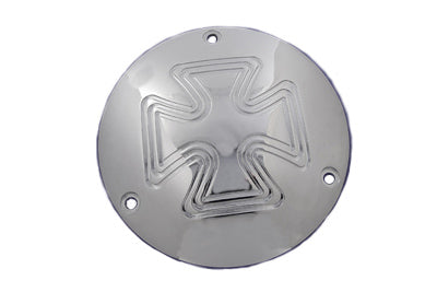 Iron Cross Type Derby Cover Chrome - V-Twin Mfg.