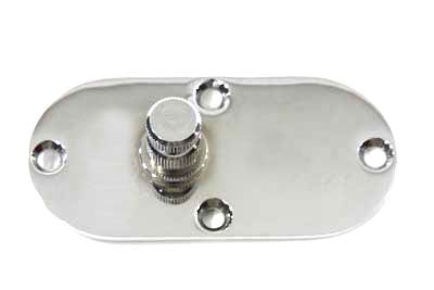 Oval Inspection Chrome Left Side - V-Twin Mfg.