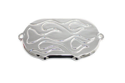 Flame Transmission End Cover Chrome - V-Twin Mfg.