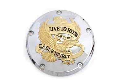 5-Hole Derby Cover Gold Inlay - V-Twin Mfg.