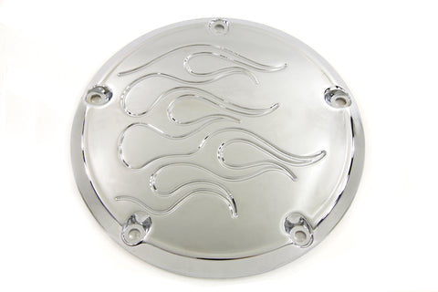 Flame Derby Cover Chrome - V-Twin Mfg.