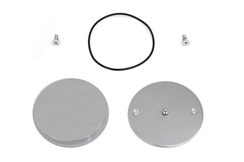 Smooth Chrome Ignition System Cover with Hidden Screws - V-Twin Mfg.