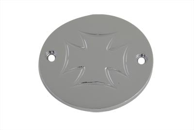 Chrome 2-Hole Maltese Ignition System Cover - V-Twin Mfg.