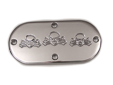 Bonehead Skull Inspection Cover Chrome - V-Twin Mfg.