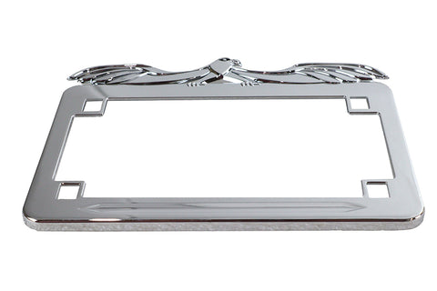 License Plate Frame Flying Eagle Style Chrome - V-Twin Mfg.