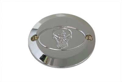 Skull Ignition System Cover 2-Hole Chrome Horizontal - V-Twin Mfg.