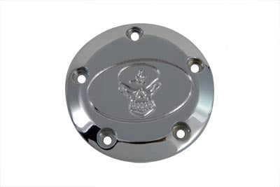 Skull Ignition System Cover 5-Hole Chrome - V-Twin Mfg.