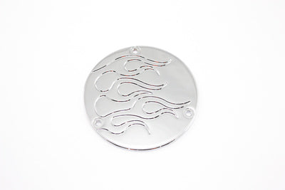 Flame Derby Cover Chrome - V-Twin Mfg.