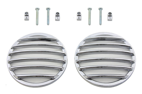 Turn Signal Lens Grille Set Chrome - V-Twin Mfg.