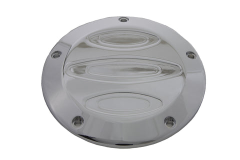 Chrome Contour 5-Hole Derby Cover - V-Twin Mfg.