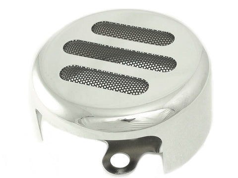 Slotted Style Round Horn Cover Chrome - V-Twin Mfg.